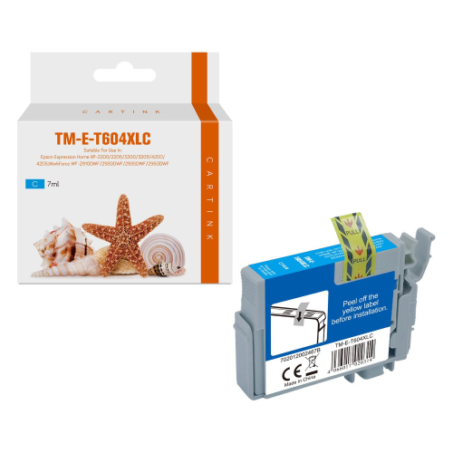 Kompatible T-604 XL Tintenpatronen Cyan zu Epson C13T10H24010
