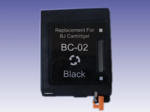 Canon BC-02, kompatible Druckkopfpatrone,  black mit 28ml Inhalt, ersetzt Canon BC 02