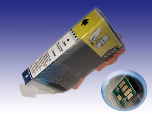 Canon CLI-8 kompatible Druckerpatrone, mit Chip, cyan mit 12ml Inhalt ersetzt die CLI-8C