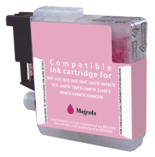 Kompatible Druckerpatrone Brother LC 1100, magenta mit 20ml Inhalt, ersetzt die Brother LC1100M