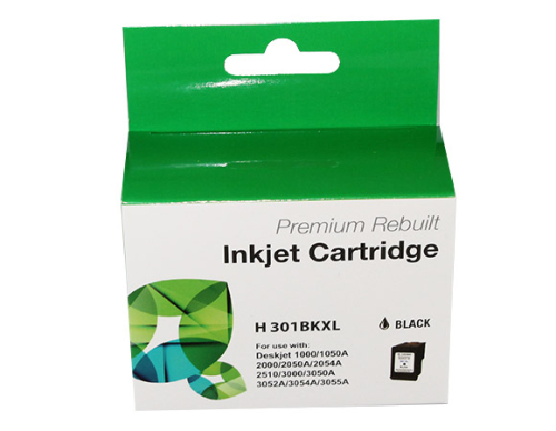 Kompatible HP 301XL Premium Druckkopfpatrone Rebuilt Schwarz mit 20ml Inhalt, ersetzt CH563EE