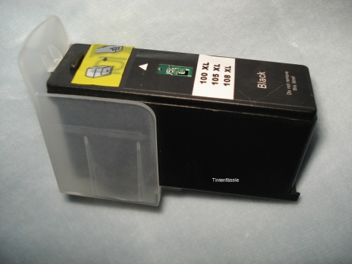 Lexmark Nr.100XL kompatible Druckerpatrone mit Chip, black mit 20ml Inhalt, ersetzt 14N1068E