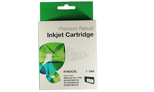 Premium Rebuilt HP 953XL Tintenpatrone Cyan 25ml ersetzt F6U16AE