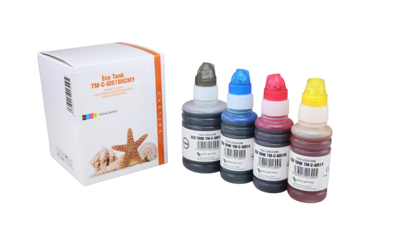Kompatible GI-51 Multipack Nachfülltinte für Canon ECO Tanksysteme (4529/454648C001)