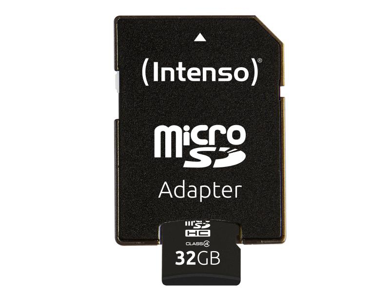 Intenso MicroSDHC 32GB +Adapter CL4