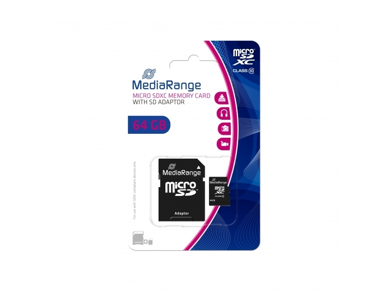 MediaRange MicroSD Card 64GB Cl.10