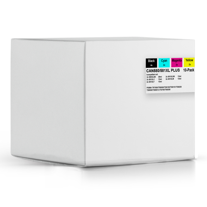 Multipack kompatible Premium PGI-580 xxl und CLI-581 xxl für Canon