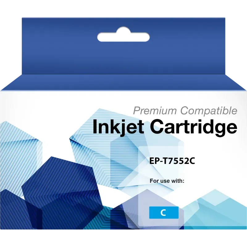 Kompatible T7552 Premium Tintenpatrone für Epson Cyan C13T75524N