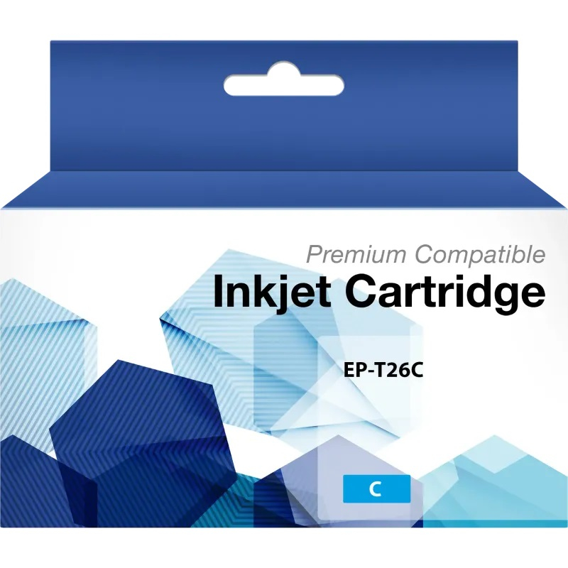 Kompatible T-26XL Premium Tintenpatrone Cyan ersetzt Epson C13T26324010
