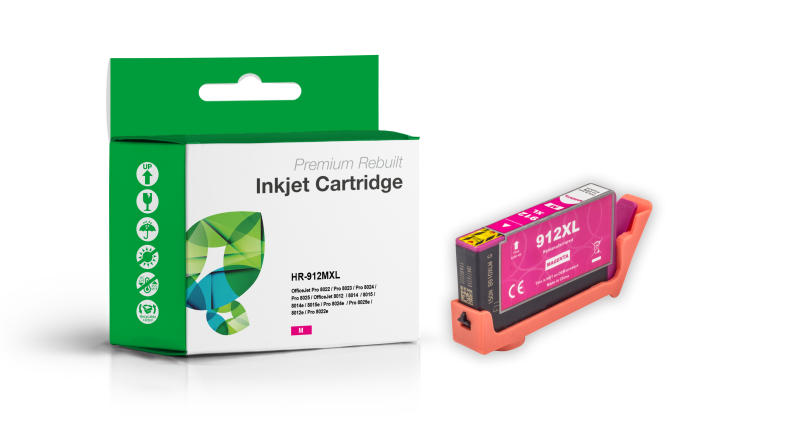 Kompatible HP 912xl Rebuilt Premium Tintenpatrone Magenta