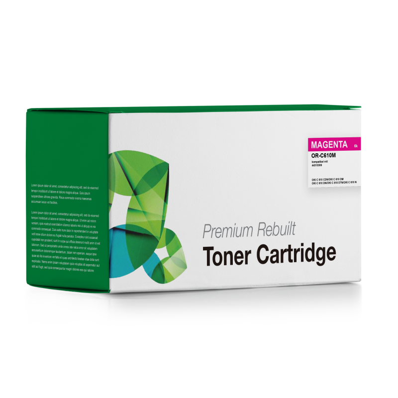 Rebuilt OKI C-610 Premium Toner Magenta (44315306)