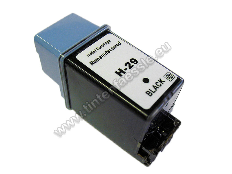 Rebuilt HP 29 Druckkopfpatrone, schwarz mit 40 ml Inhalt, ersetzt 51629AE
