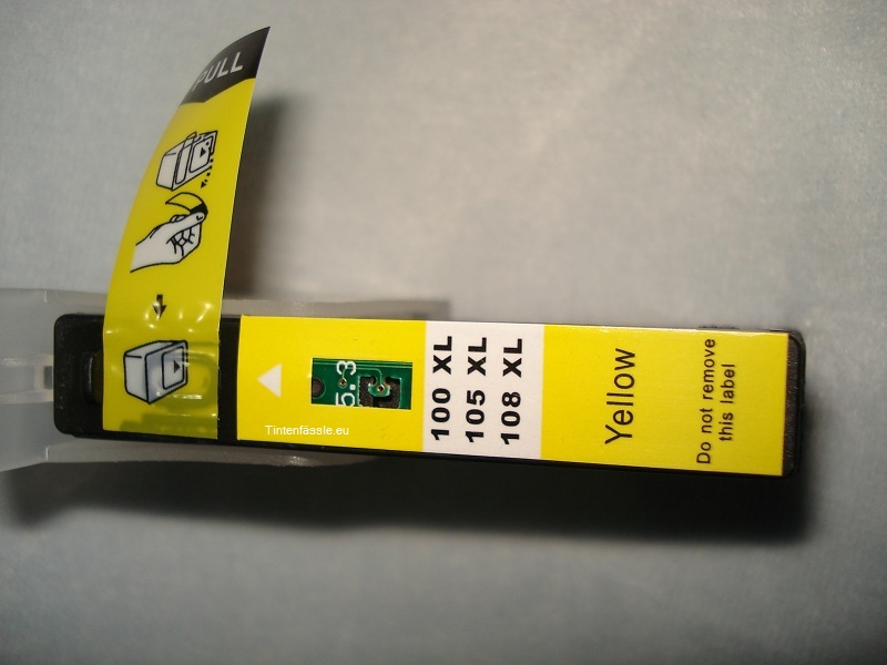Lexmark Nr.100 kompatible Druckerpatrone mit Chip, yellow mit 10ml Inhalt, ersetzt 14N0902E