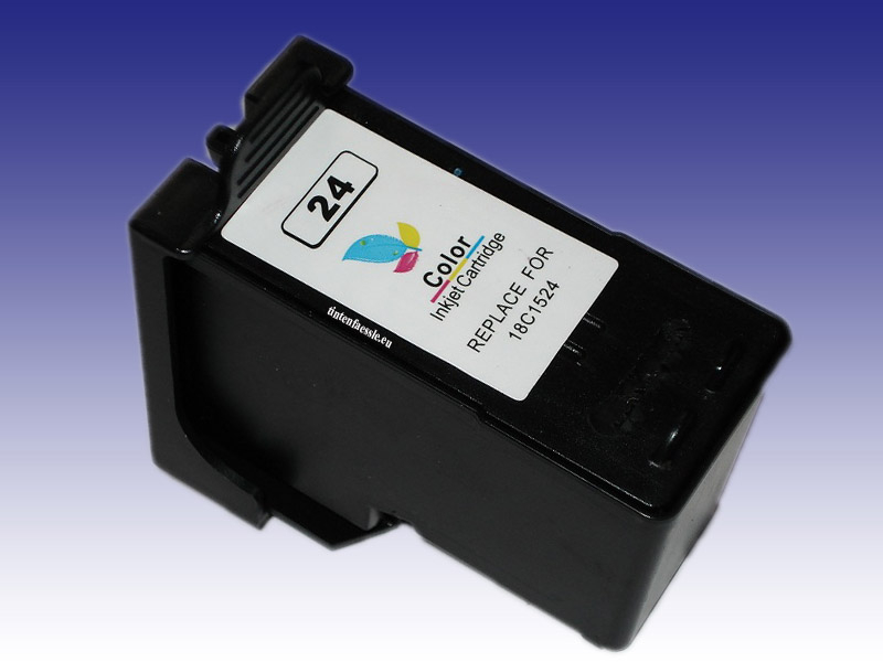 Lexmark Nr.24 kompatible Druckkopfpatrone, refill, color mit 18ml Inhalt, ersetzt 18C1524E