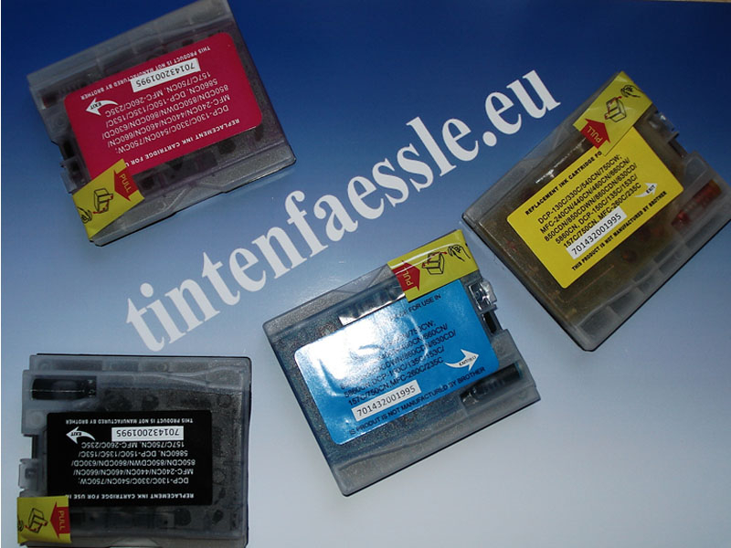 Multipack für Brother LC970, 4 kompatible Druckerpatronen