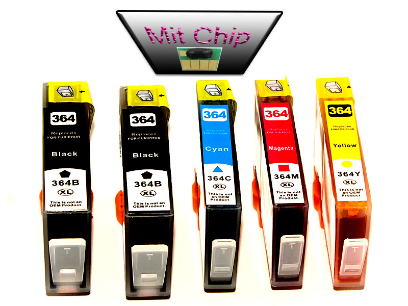Kompatibler HP 364xl Multipack, Premium Tintenpatronen mit Chip ersetzt N9J74AE