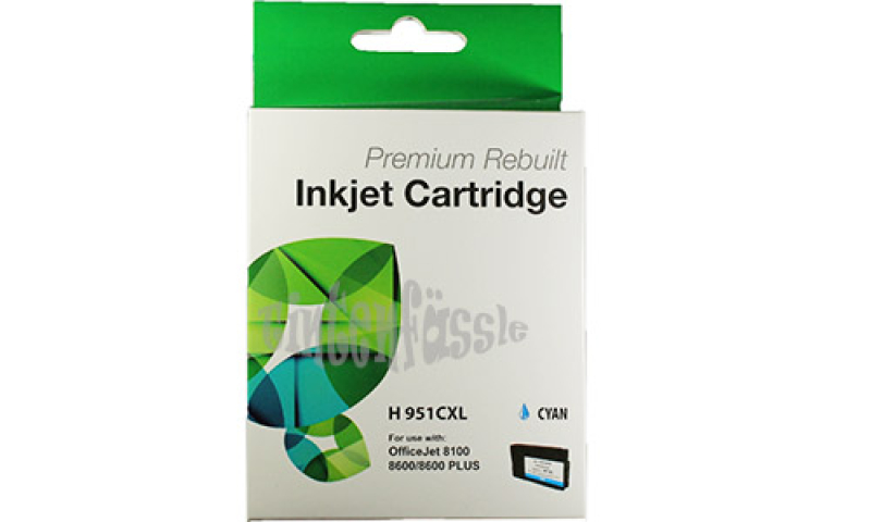 Recycelte HP 951xl Premium Tintenpatrone Cyan ersetzt CN046AE