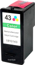Lexmark Nr.43XL kompatible Druckkopfpatrone, refill, color mit 21ml Inhalt, ersetzt 18YX143E