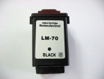 Lexmark Nr.70 kompatible Druckkopfpatrone, refill, black mit 21ml Inhalt, ersetzt 12AX970E